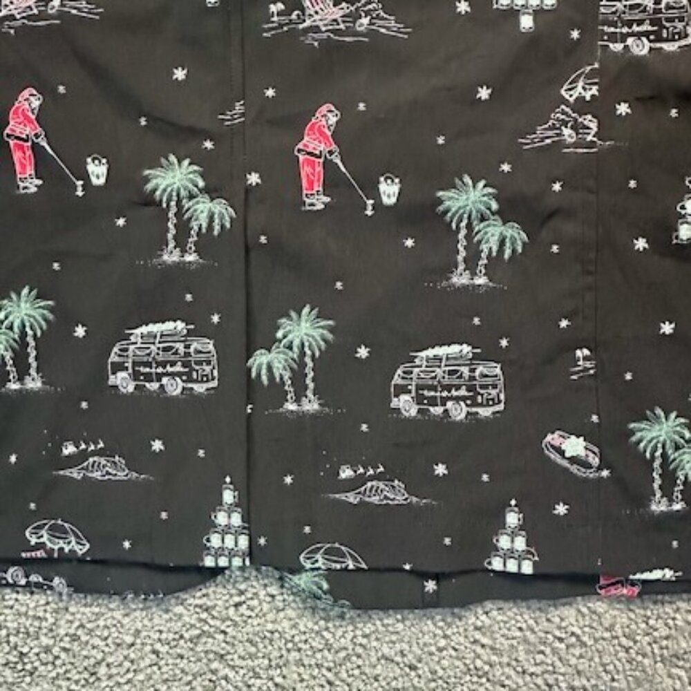 Travis Mathew Christmas blazer in Golfing Santa Design - Size Large - Black NWOT - Picture 7 of 7